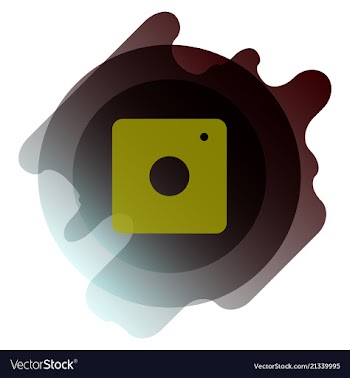 Web icon of modern lineart camera digital vector image