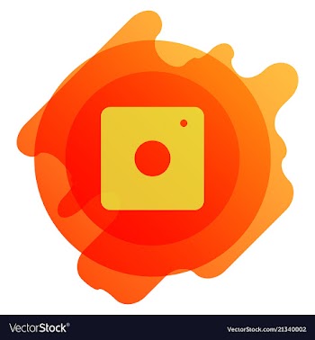 Web icon of modern lineart camera digital vector image