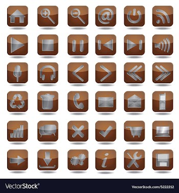Web icons set vector image
