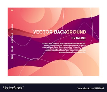 Web landing abstract design template vector image