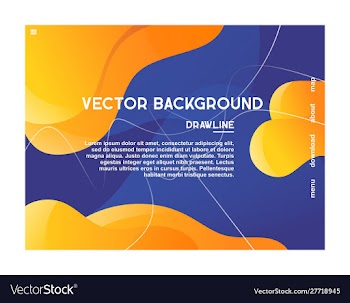Web landing abstract design template vector image