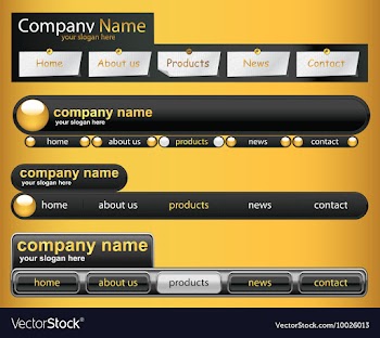 Web navigation templates vector image