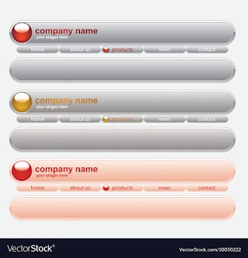 Web navigation templates vector image