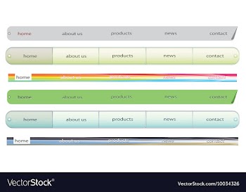Web navigation templates vector image