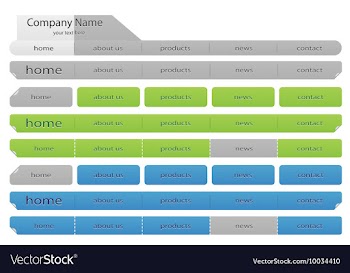 Web navigation templates vector image