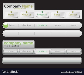 Web navigation templates vector image