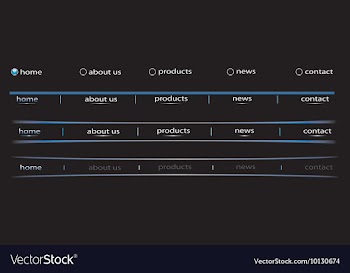 Web navigation templates vector image