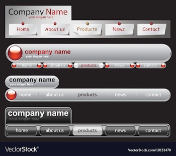 Web navigation templates vector image