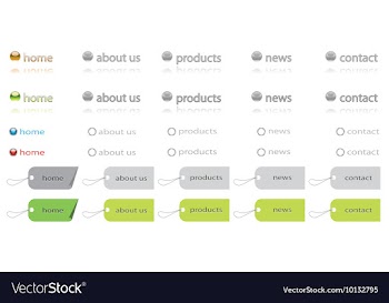 Web navigation templates vector image
