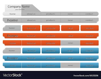 Web navigation templates vector image