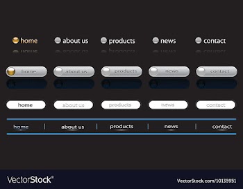 Web navigation templates vector image