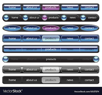 Web navigation templates vector image