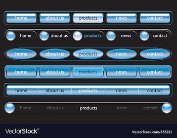 Web navigation templates vector image