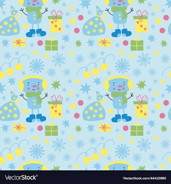 web seamless pattern with cute snowman sno