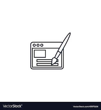 webdesign creative icon line multicolored from