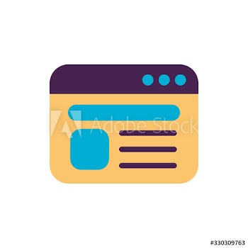 webpage template flat style icon