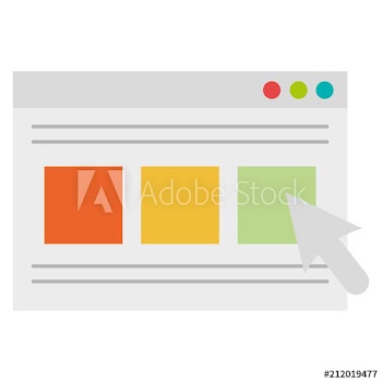 webpage with mouse arrow