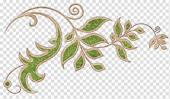 Website , Cartoon curve leaves plant gold frame transparent background PNG clipart