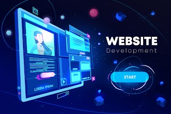 Website development banner Free Vector