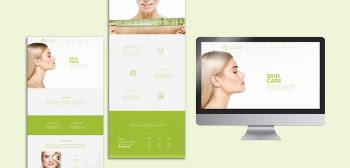 Website template collection with beauty concept Free Psd