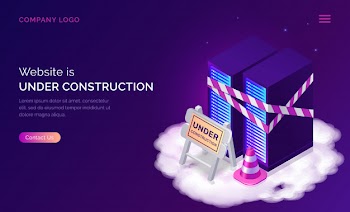 Website under construction, maintenance work error Free Vector