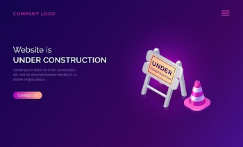 Website under construction, maintenance work error Free Vector