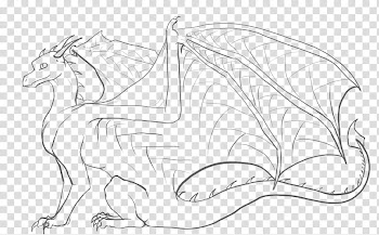 Webwing Dragon Line Art, pegasus artwork transparent background PNG clipart