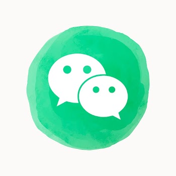 WeChat logo in watercolor design. Social… | Free stock illustration | High Resolution graphic