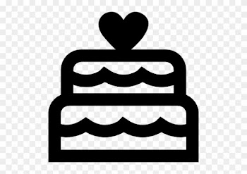 Wedding And Event Floral And Décor Services - Black And White Cake Symbol