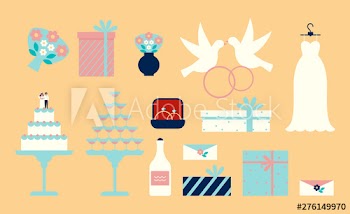 Wedding and marriage set