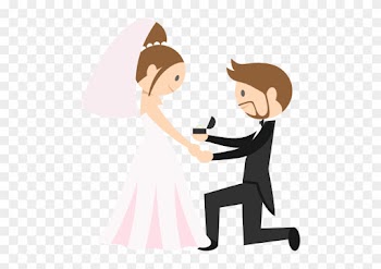 Wedding Animated Icons - Cartoon Propose