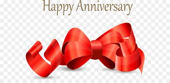 Wedding anniversary Birthday - Red ribbon bow anniversary creative 