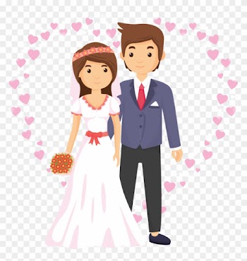 Wedding Anniversary Wish Hindi Whatsapp - Png Wedding Cartoon Couple