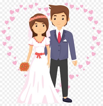Wedding anniversary Wish Hindi WhatsApp - Vector love and cartoon couple 