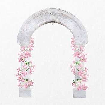 Wedding arch pillar clipart, watercolor | Free Photo Illustration - rawpixel