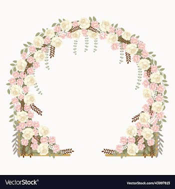 wedding arch with peony flowers