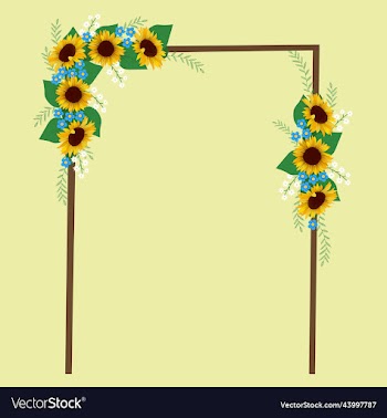 wedding arch with sunflowers