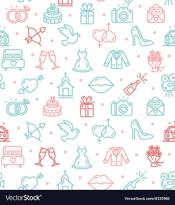  					Wedding Background Pattern vector image														