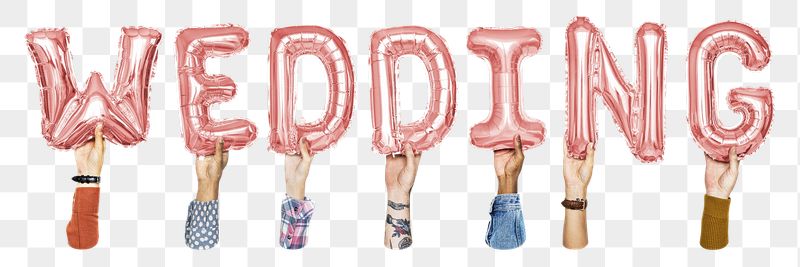 Wedding balloon png word sticker, | Free PNG - rawpixel