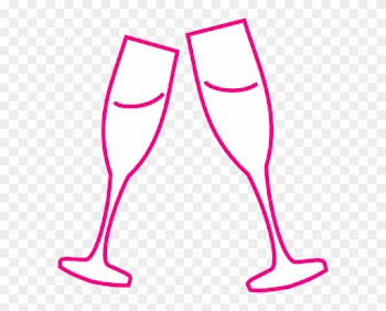 Wedding Beer Mugs Clip Art - Pink Champagne Glass Clip Art