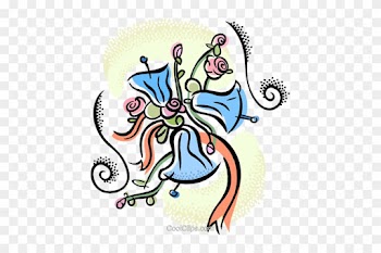 Wedding Bells Royalty Free Vector Clip Art Illustration - Wedding Bells