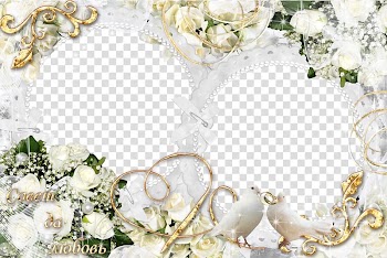 Wedding birds and flower frame illustration, Flower Icon, Mood Frame transparent background PNG clipart