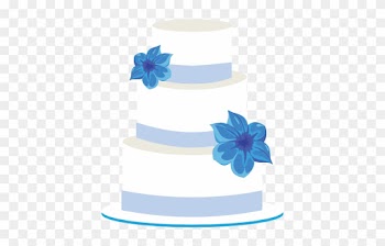 Wedding - Blue Wedding Cake Clip Art