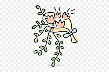 Wedding Bouquet Royalty Free Vector Clip Art Illustration - Wedding Bouquet Royalty Free Vector Clip Art Illustration