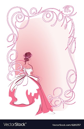 Wedding bride patern vector image