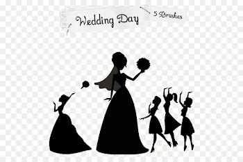 Wedding Brush Marriage Heart - Silhouette Bride 