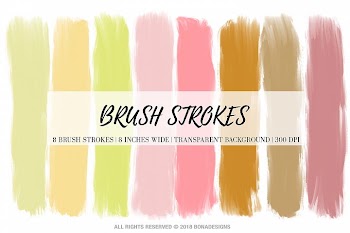 Wedding Brush Strokes, Pastel Brush Strokes, Wedding