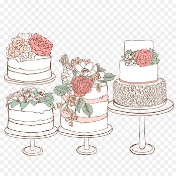 Wedding cake Birthday cake Bakery - Vector wedding cake 