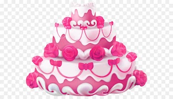 Wedding cake Birthday cake Cupcake Layer cake - Pink Cake with Roses Transparent Clip Art Image 