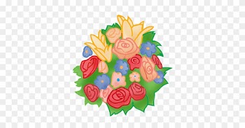 Wedding Cake Clipart, Bridal Bouquet Drawing - Wedding Flower Drawing Png